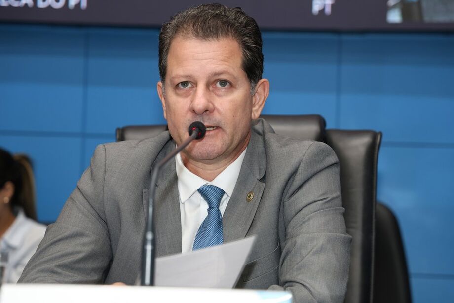 Deputado Renato Câmara, durante sessão ordinária desta terça-feira; parlamentar é o autor da proposta.