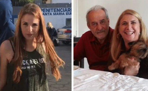 Suzane, que tirou o sobrenome Richthofen; Miguel Netto, seu tio; e Carmem Magnani, prima dele