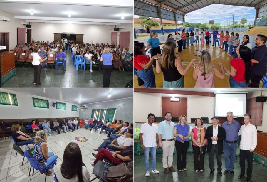 Professores da rede municipal participaram de atividades do programa Justiça Restaurativa na Escola durante abertura do ano letivo.