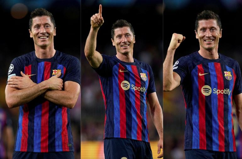 Lewandowski abriu o placar na vitória do Barcelona sobre o Mallorca pelo Campeonato Espanhol.