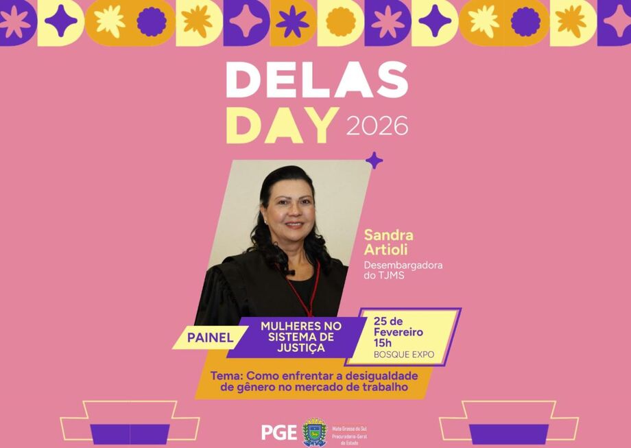 TJMS participa do Delas Day 2026, no Bosque Expo, com ações de enfrentamento à violência contra a mulher.