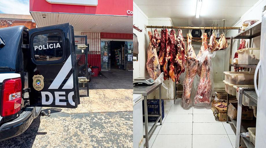Fiscalização apreendeu cerca de 500 quilos de carne e 54 garrafas de vodka de origem clandestina em Campo Grande.