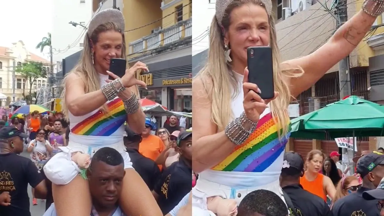 Carla Perez foi criticada após subir nos ombros de um segurança negro durante o trio do Pipoca Doce e a cena repercutir nas redes sociais.