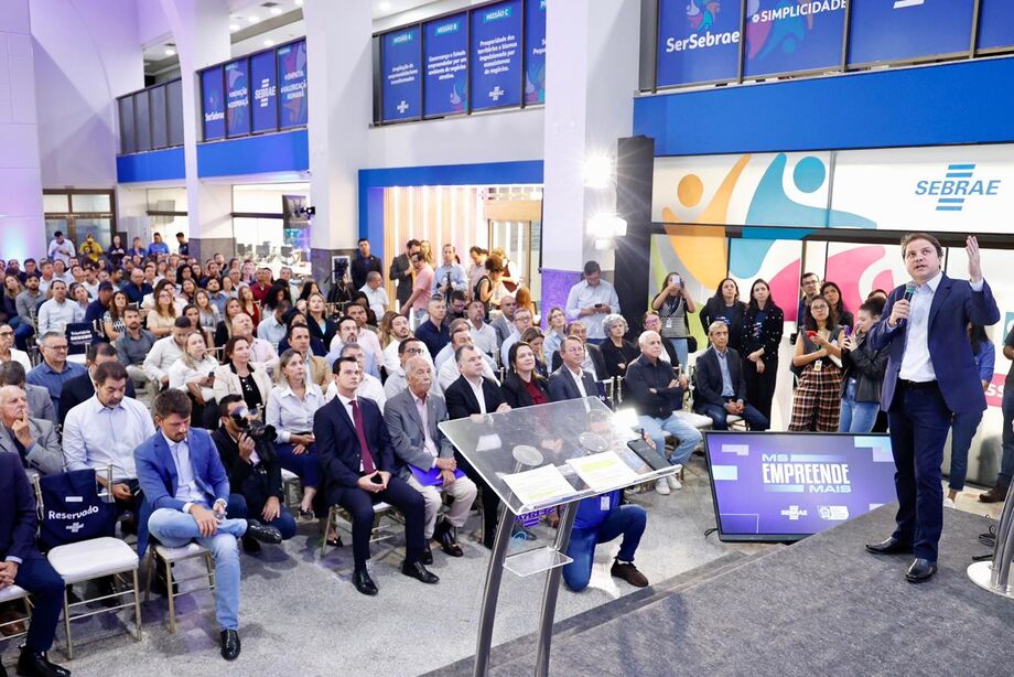 Representantes da Fiems participam do lançamento da 3ª edição do programa MS Empreende Mais, em Campo Grande.