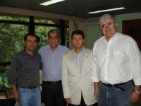 Durante a entrega do convite ao governador André Puccinelli para posse de Jary, na presidência do CR