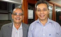 Presidente do CRECI/MS, Delso José e superintentende CEF Paulo Antunes