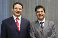 Juiz empossados para atuarem na Capital Olivar Augusto Roberti Coneglian e Albino Coimbra Neto