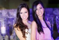 A aniversariante Maria Eduarda Amaral com a irmã, Maria Eugênia Amaral