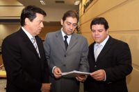 Vereadores Cristovão Silveira, Alcides Bernal e Paulo Pedra