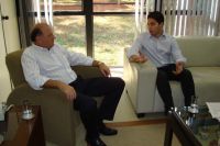 Osmar Jeronymo, Secretário de Estado de Governo, e o jornalista Enrico Feitosa
