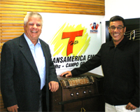 Vice-prefeito de Campo Grande, Edil Albuquerque, entrevistador do Programa Transnotícias, João Flore