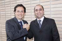 Marco Túlio e o advogado e professor Régis Jorge Junior