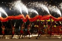 Dança tradicional do dragão