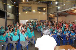 Assembleia que decidiu pela greve