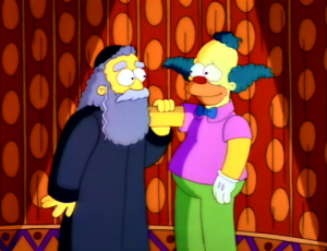 Pai de Krusty, o palhaço, foi o personagem morto no 1º episódio da série