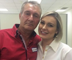 Andressa postou uma foto ao lado do pai após o programa de Gugu Liberato.
