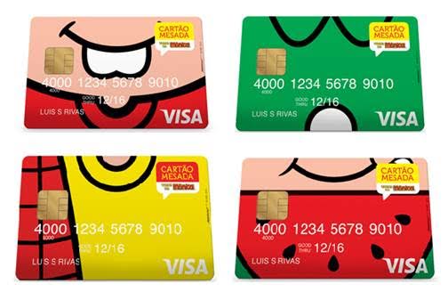 O plástico possui abrangência internacional e pode ser utilizado em milhões de lojas e sites que aceitam a bandeira Visa. São cinco diferentes modelos de cartão com os personagens da Turma da Mônica, que podem ser adquiridos por meio do site www.mesadatur
