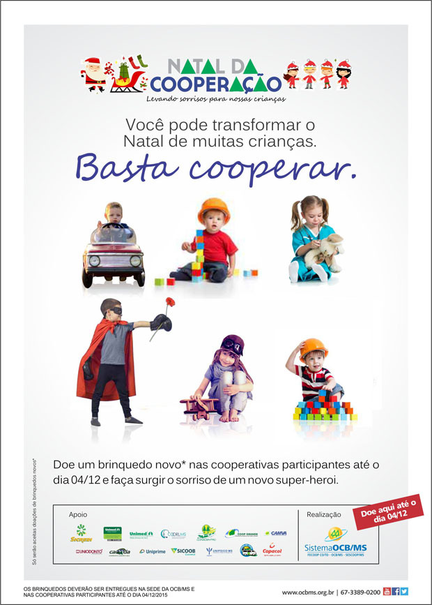 Para ajudar basta procurar um dos postos de coleta e levar seu presente solidário.