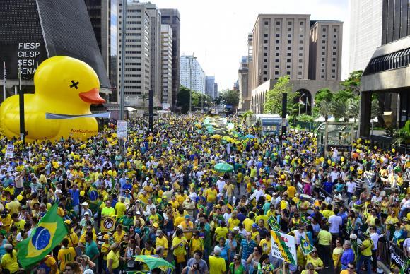 Manifestação na avenida Paulista, em São Paulo