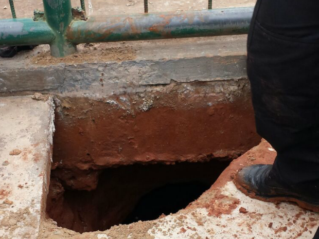 Tunel estava próximo ao alambrado da Máxima