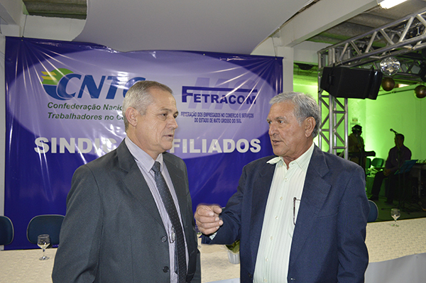 Pedro Lima, da Fetracom, e Idelmar, da Força Sindical MS