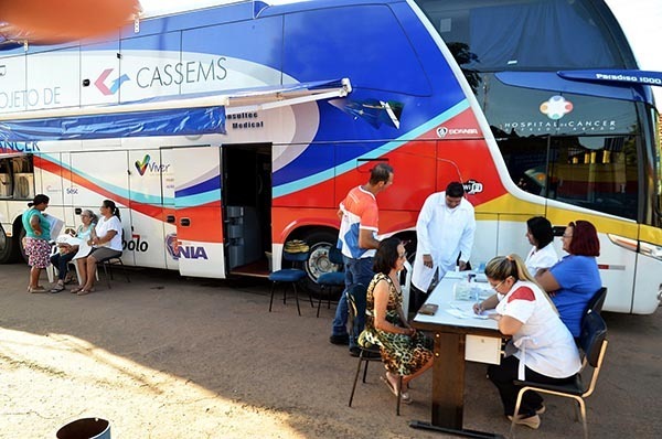 ônibus da Saúde da Cassems estará em Nova Alvorada do Sul