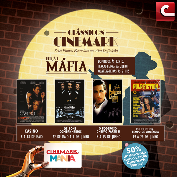 Rede Cinemark continua com a a 12ª temporada de Clássicos Cinemark, dedicada a filmes sobre a máfia, até o dia 29 de junho