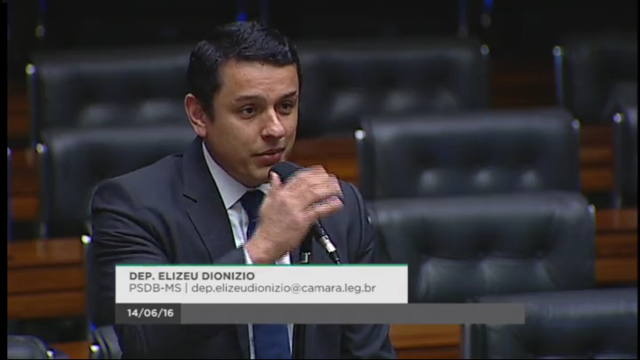 Deputado federal Elizeu Dionizio (PSDB/MS) em discurso no plenário da Câmara dos Deputados,