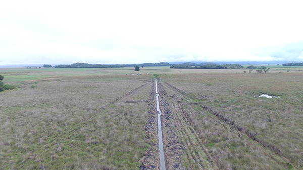Vista aérea de iregularidades na fazenda Gramado