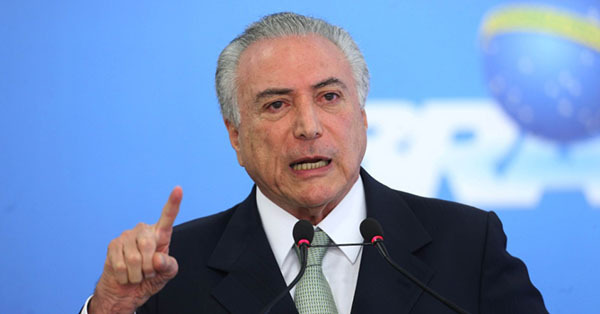 Temer voltou a desqualificar as acusações feitas contra ele pelo ex-presidente da Transpetro Sérgio Machado