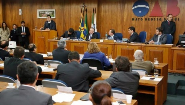 Conselho da OAB/MS durante escolha da lista sêxtupla