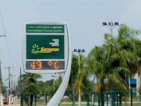 Termômetros marcaram 49°C em Corumbá, mas temperatura foi 41°C