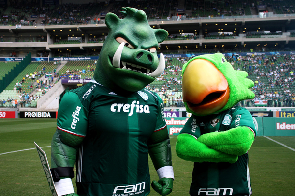 Anunciado pelos alto-falantes, ele entrou no gramado com a bandeira alviverde em mãos e mostrou ser pé-quente antes da vitória sobre o Internacional