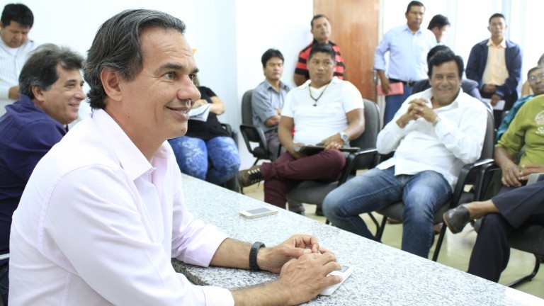 Membros das cinco comunidades urbanas indígenas se reuniram com Marquinhos Trad