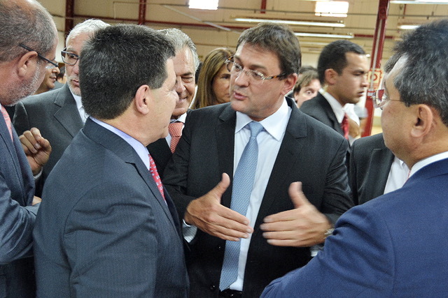 Sérgio Longen durante inauguração da fábrica da Estrela no Paraguai
