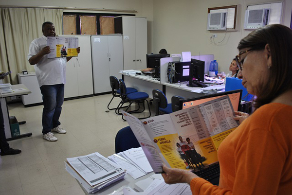 O material entregue foi disponibilizado pela Funasa e CCEV