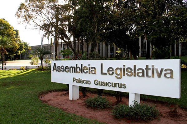 Entrada da Assembleia Legislativa de MS