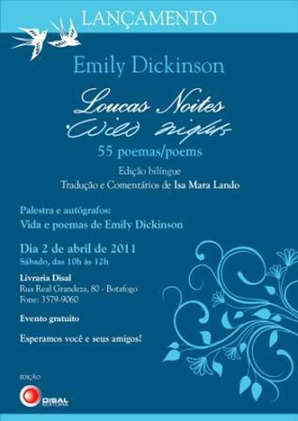 Livro Loucas Noites de Emily Dickinson