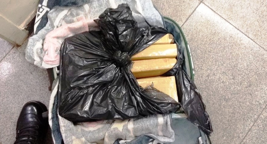 Droga apreendida na rodoviária