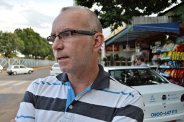 Representante dos auxiliares de táxi, Edinaldo Ribeiro
