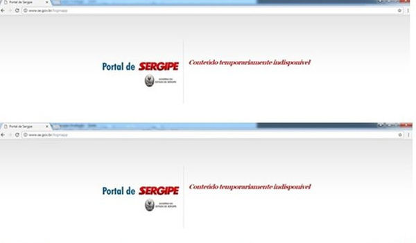 Sites da Seplag, PGE e Jucese ficaram fora do ar