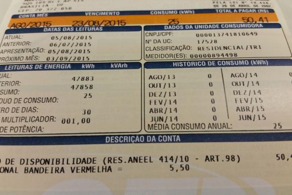 Conta de luz (Arquivo/Agência Brasil)