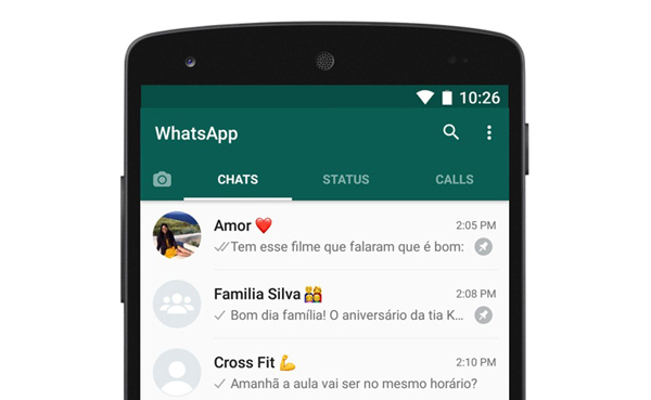 WhatsApp agora permite fixar conversas no topo da janela de mensagens
