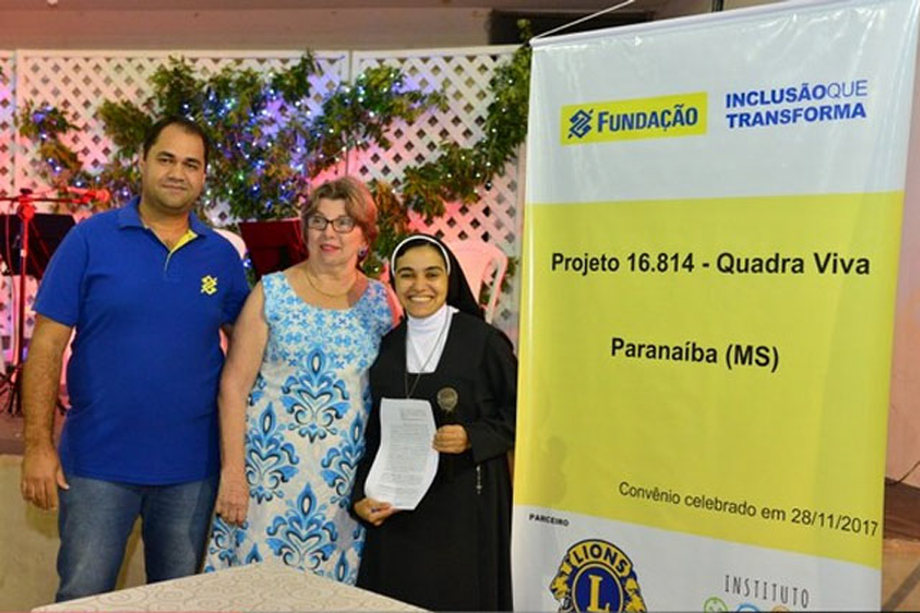 Instituto de Desenvolvimento Humano Social Econômico e Cultural Irmã Emiliana, de Paranaíba, participa do projeto “Quadra Viva” em parceria com a Fundação BB