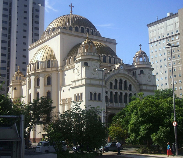 A Catedral Ortodoxa na cidade de São Paulo