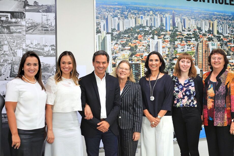 A Embaixadora da República da Áustria Drª Irene Giner-Reichi, que está em Campo Grande institucional em Campo Grande, se reuniu com o prefeito Marquinhos Trad