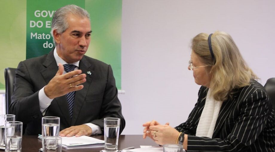 Reunião da embaixadora Irene Giner-Reichi com o governador Reinaldo Azambuja.