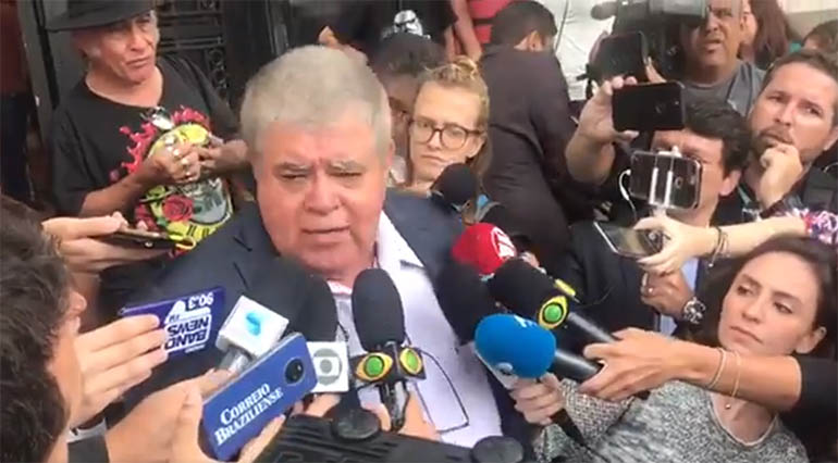Marun fala com jornalistas depois de visitar Temer na PF do Rio: 'O presidente é um homem digno'