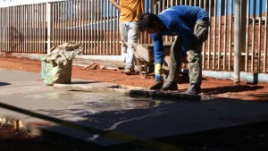 Entorno de unidades está recebendo adequações. (Foto: SESAU).