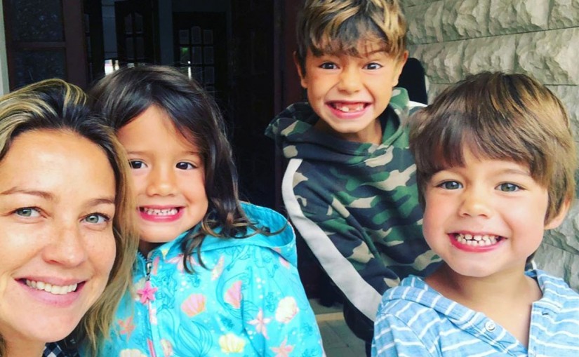 Pedro Scooby publicou na quinta-feira, 4, diversos stories com os filhos Liz, Dom e Bem Vianna - fruto do casamento de oito anos com Luana Piovani